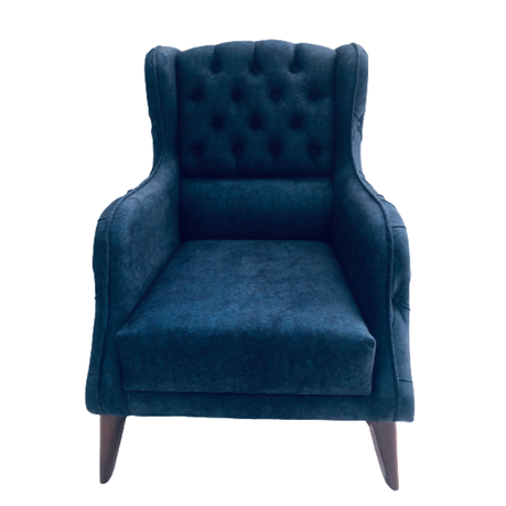 Didim - Blue Velvet  Single Sofa