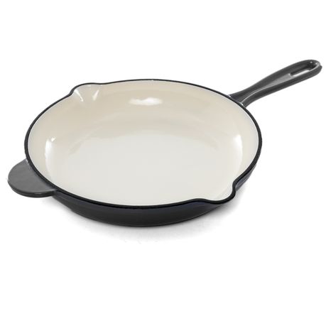 George & Mason - 26cm Cast Iron Frypan - Grey Enamel Buy Online in Zimbabwe thedailysale.shop