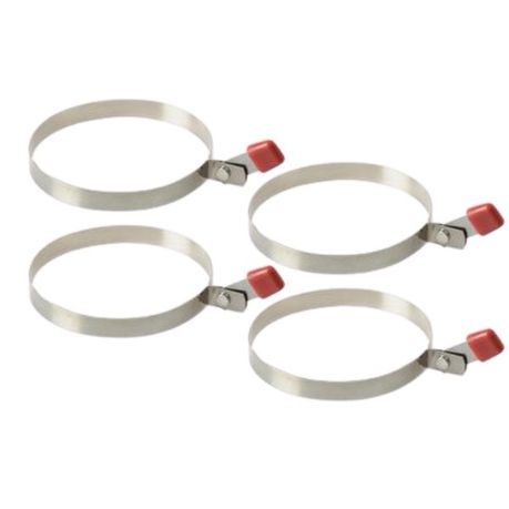 Egg Rings Set - Stainless Steel - 2 Ring Pieces Per Pack - Bulk Pack of 2 Buy Online in Zimbabwe thedailysale.shop