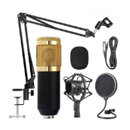 Andowl Professional Condenser Microphone Kit - Gold Buy Online in Zimbabwe thedailysale.shop