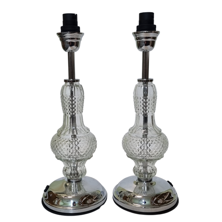 Litex Lamps Table Lamp with Shaped Glass Column Twinpack Buy Online in Zimbabwe thedailysale.shop