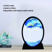 Load image into Gallery viewer, 7 Inch 3D Round Frame Moving Sandscapes Art - Blue

