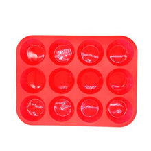 Load image into Gallery viewer, 12 Cup Cupcake and Muffin Silicone Mold Tray
