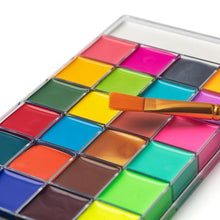 Load image into Gallery viewer, 26 Colour Face Paint Palette With Stencils
