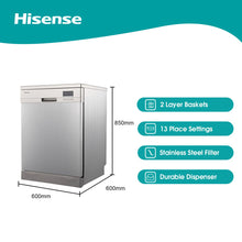 Load image into Gallery viewer, Hisense-13 Place Dishwasher-Stainless Steel
