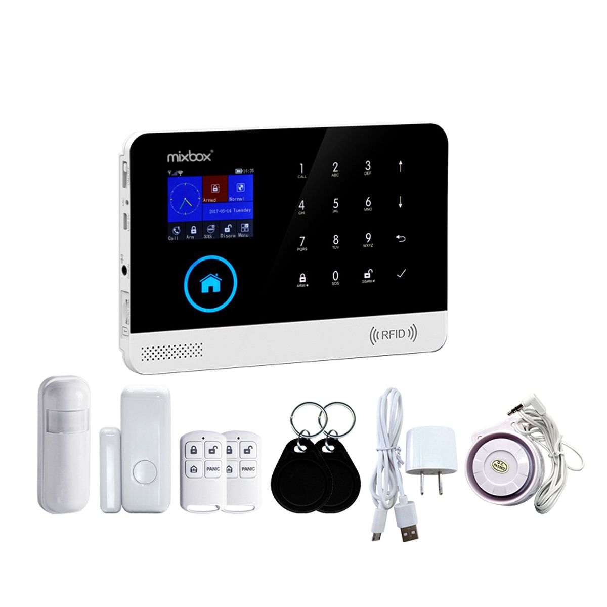 WIFI Home Security System Alarm Wireless IP GSM System Kit Buy Online in Zimbabwe thedailysale.shop