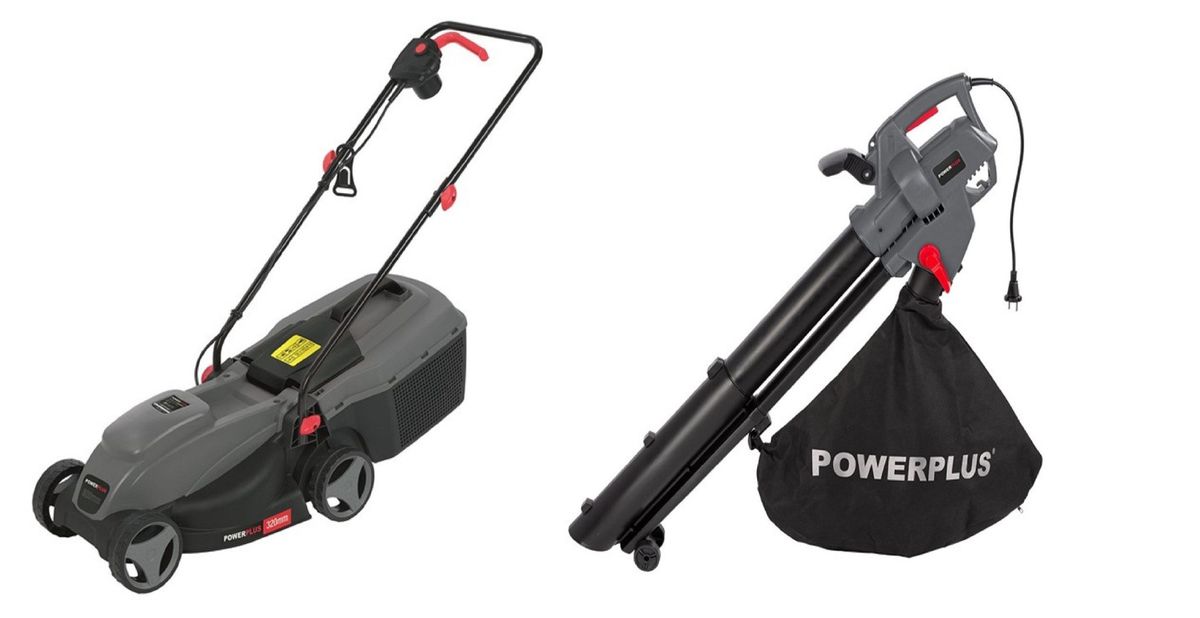 Power Plus - 1000w Lawnmower + 3300W Leaf Blower - Grey Buy Online in Zimbabwe thedailysale.shop