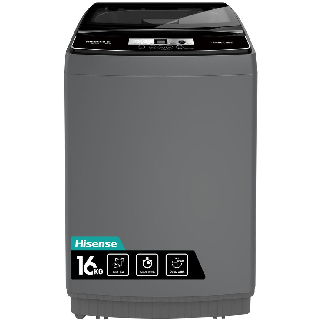 Hisense-16Kg Top Loader Washing Machine-Titanium