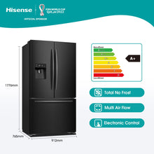 Load image into Gallery viewer, Hisense - 536 Litre French Door Fridge - Black
