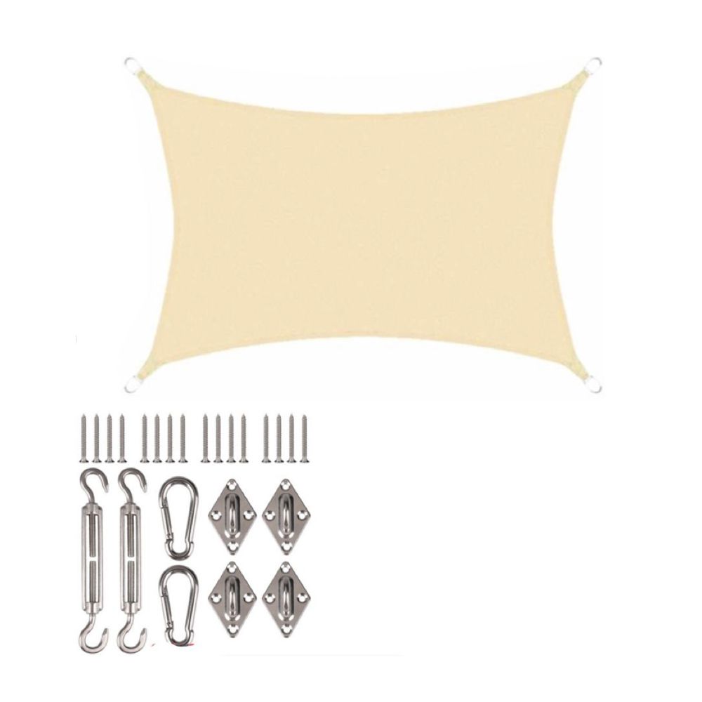 Garden Sunshade Net Square - Brown - 300 cm